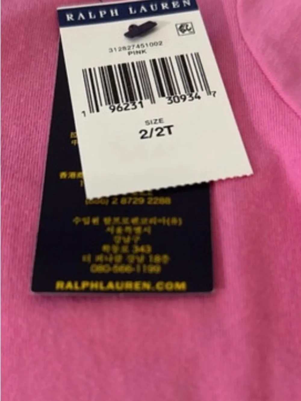 Ralph Lauren Hot Pink Girls Short-Sleeve Polo Tee